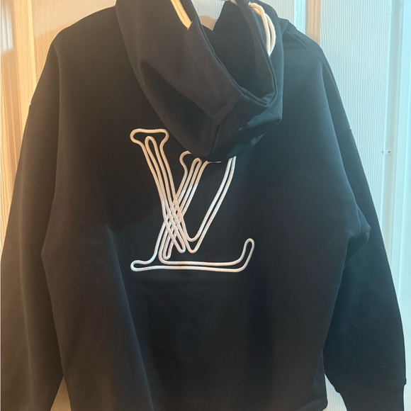 Navy Blue Hoodie Sweater - Picture 3 of 4